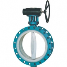 Flange type full PTFE lined butterfly valve